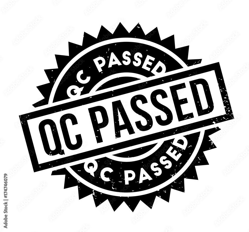 Qc Passed rubber stamp. Grunge design with dust scratches. Effects can be easily removed for a clean, crisp look. Color is easily changed. Qc Passed rubber stamp. Grunge design with dust scratches. Effects can be easily removed for a clean, crisp look. Color is easily changed.
