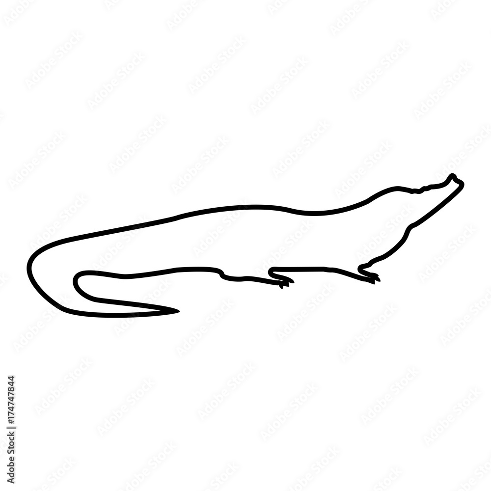 Crocodile it is black icon . Crocodile it is black icon .