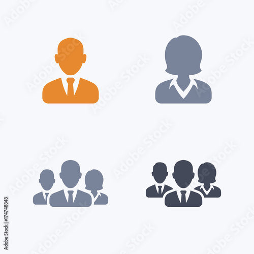Business Avatars - Carbon Icons. A set of 4 professional, pixel-aligned icons designed on a 32 x 32 pixel grid.