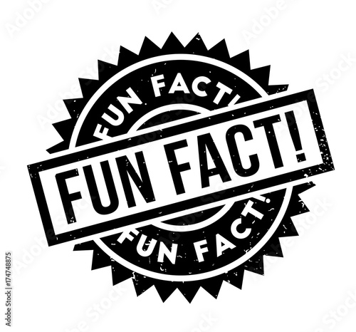 Fun Fact rubber stamp. Grunge design with dust scratches. Effects can be easily removed for a clean, crisp look. Color is easily changed.