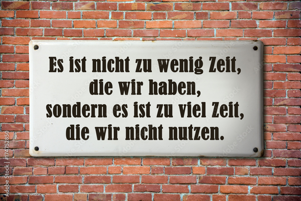 Businessspruch 003 Es ist nicht zu wenig Zeit StockIllustration