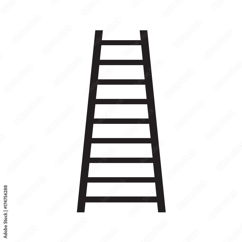 black ladder icon- vector illustration black ladder icon- vector illustration