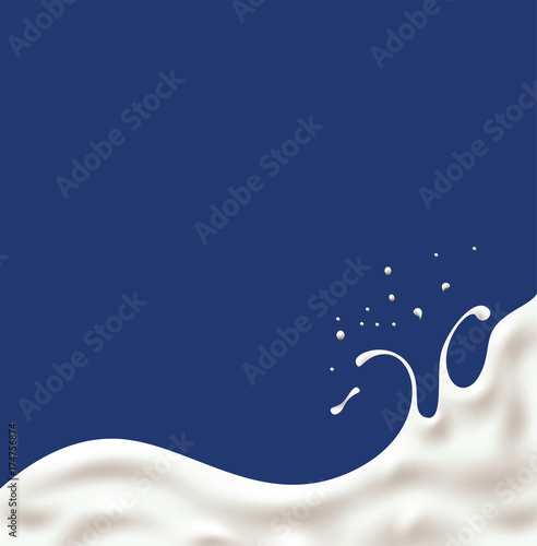 Chocolate milk wave with splash