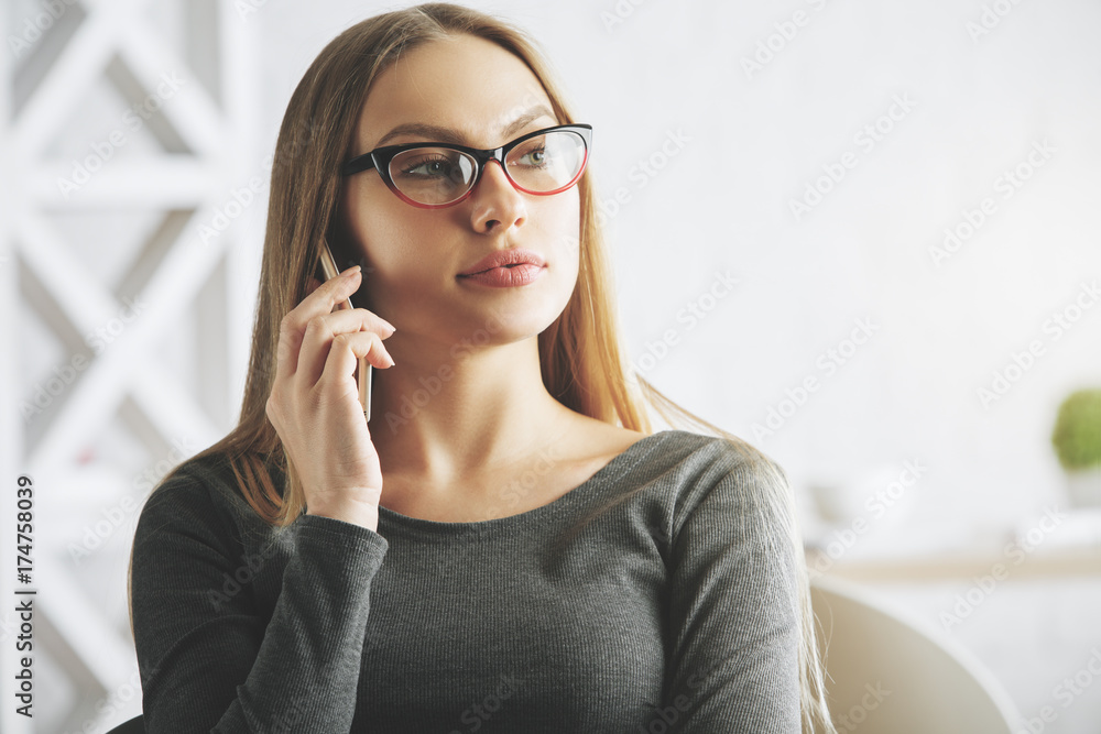 Confident businesswoman on the phone Confident businesswoman on the phone