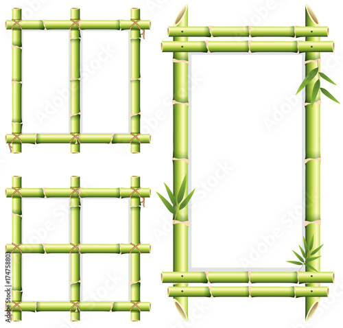 Different frame design of bamboo woods