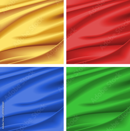 Background design with silky texture in four colors