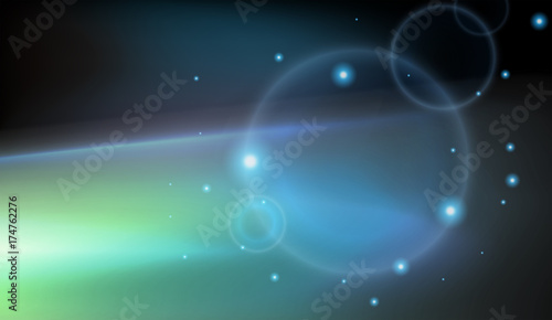 Background design with bright lights in space