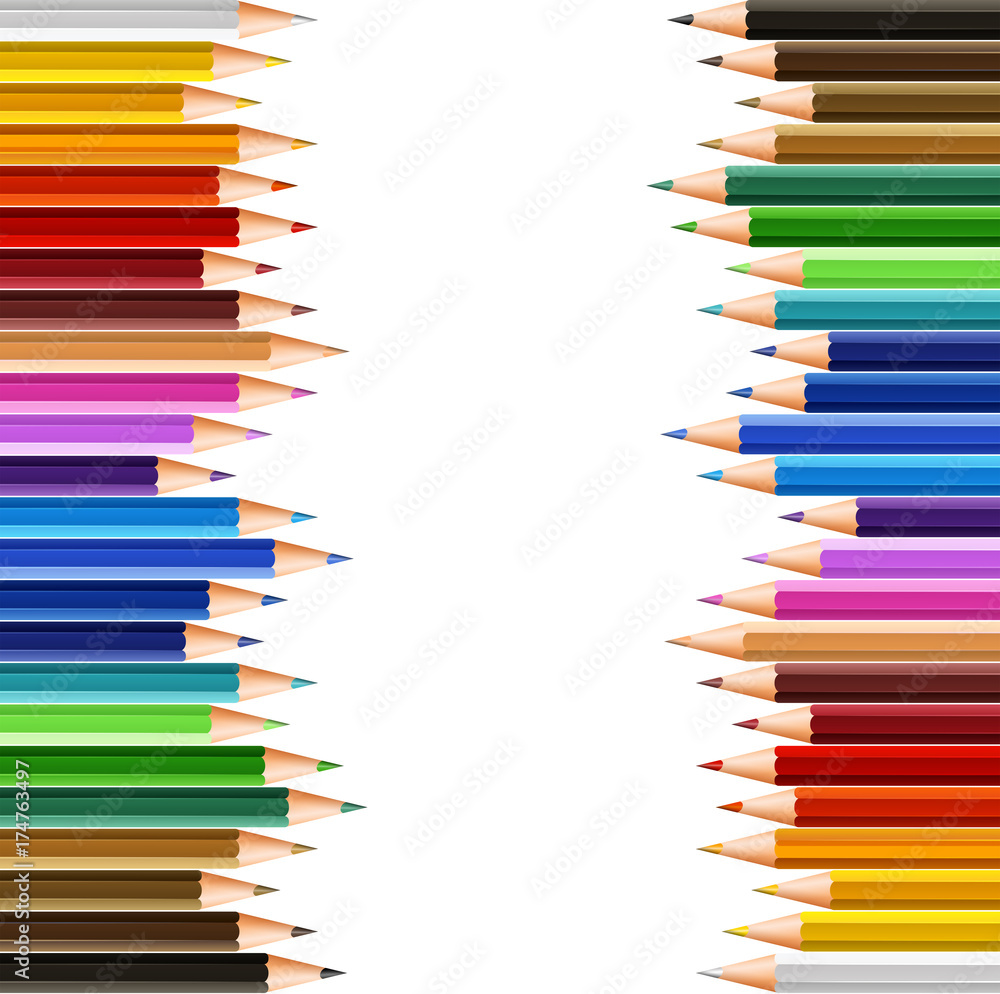 Color pencils in paper background Color pencils in paper background
