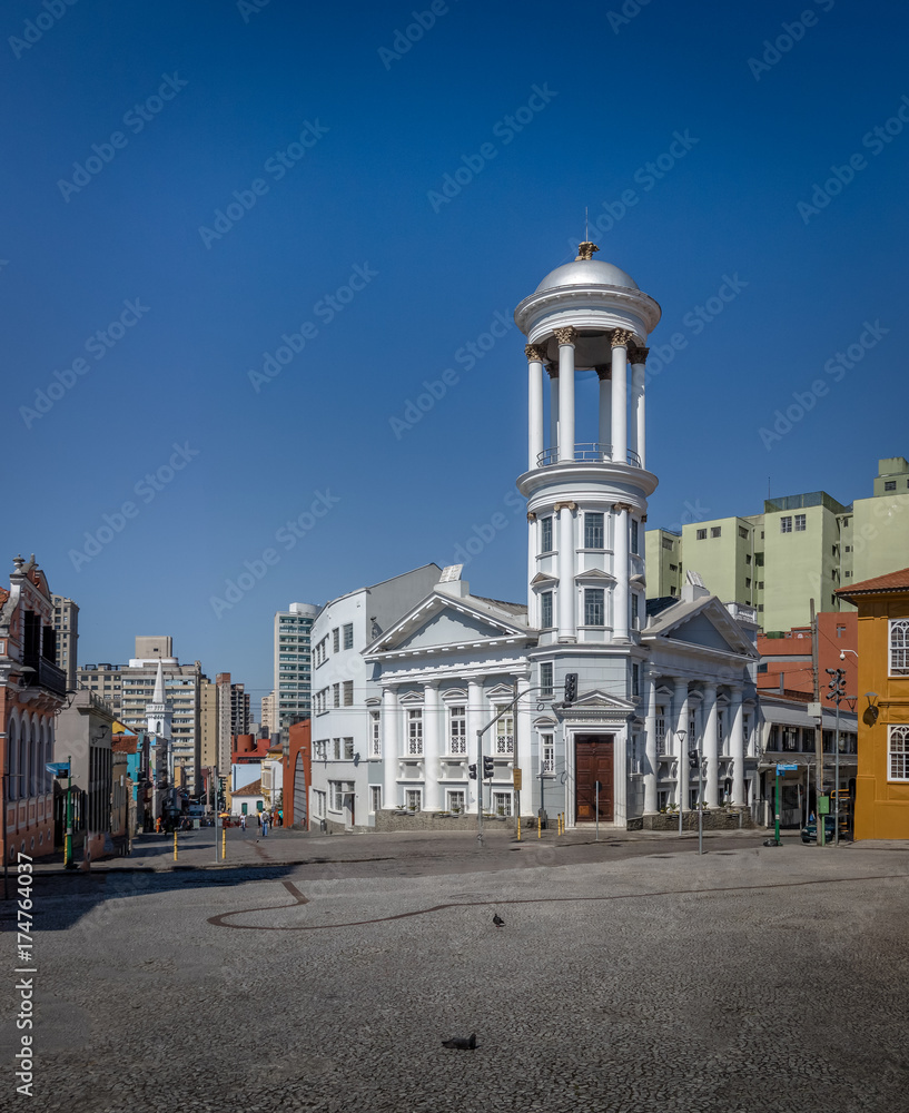 Naklejka premium Presbyterian Church at Curitiba Historical Center - Curitiba, Parana, Brazil