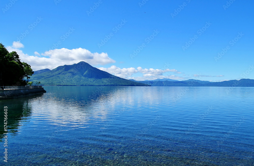 lake shikotsu in summer