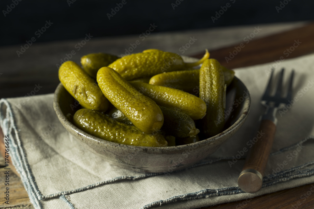 Pickled Organic Cornichon Gherkin Pickles Stock Photo Adobe Stock