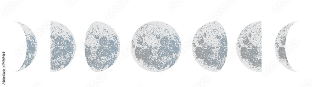 moon phases dot vector background moon phases dot vector background