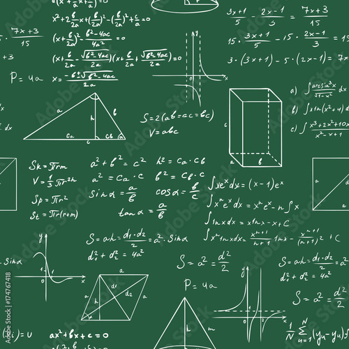 math formulas seamless vector sketch pattern