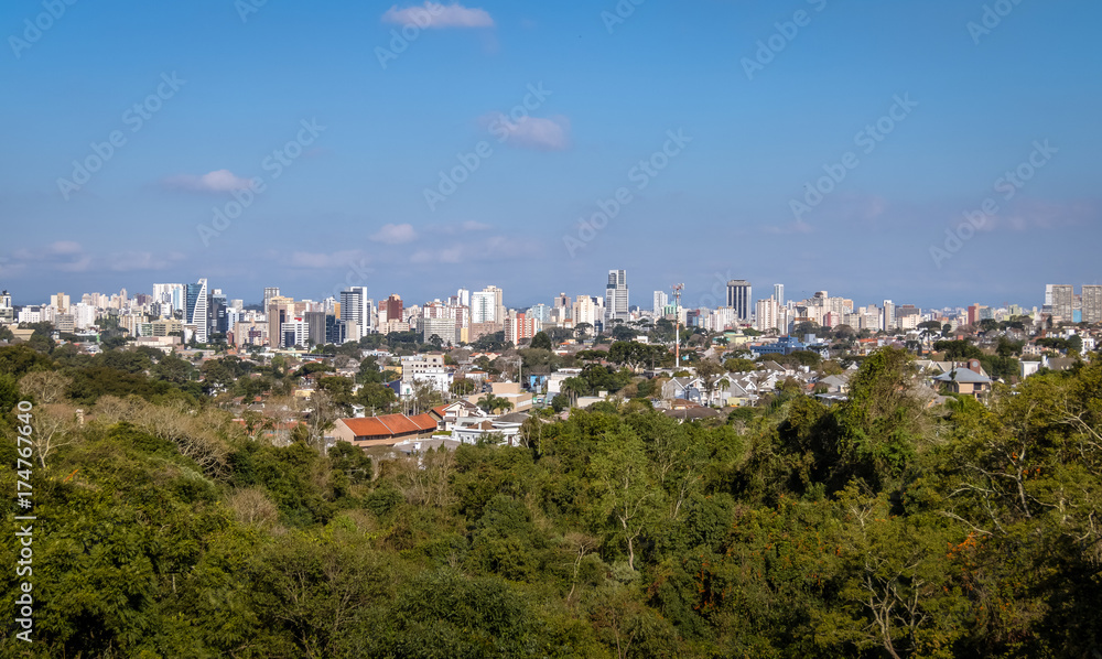 Aerial view of Curitiba City - Curitiba, Parana, Brazil