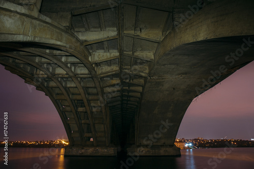View under Vogresovsky Bridge of Voronezh city