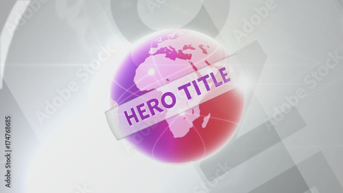 Purple Rotating Globe Title