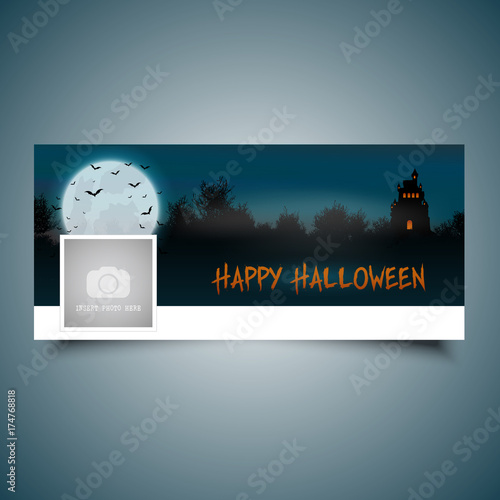 Halloween landscape timeline cover