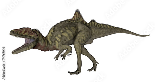 Concavenator dinosaur roaring - 3D render
