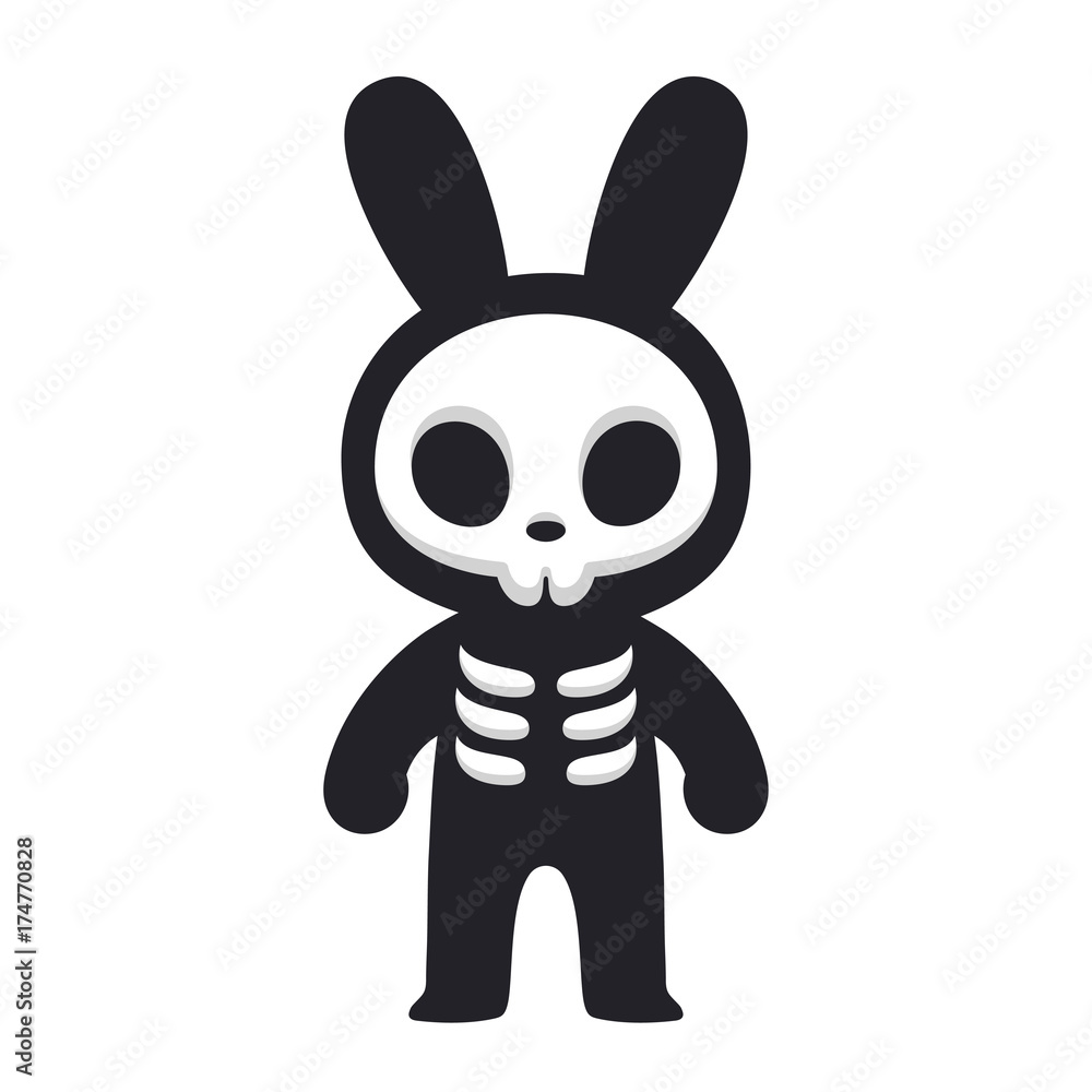 Rabbit skeleton character Rabbit skeleton character