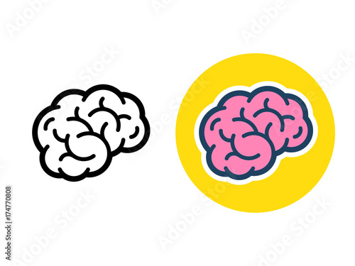 Brain icon illustration