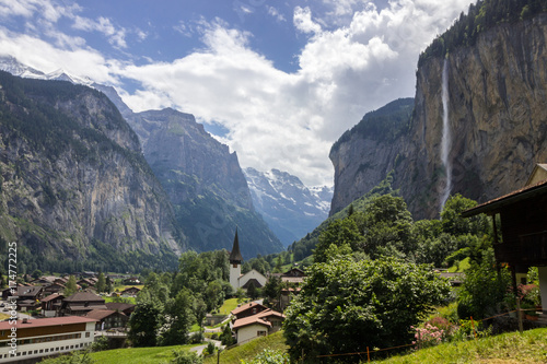 Lauterbrunnen valley in Switzerland in Alps