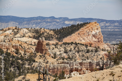 View of the prawl of the geological feature named Ship Rock in Bryce Canyon National Park photo