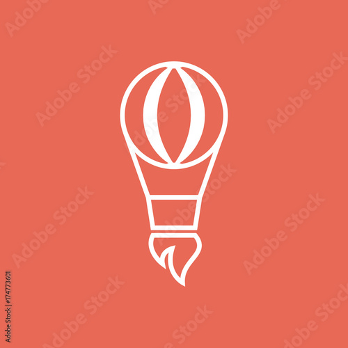 abstract rocket balloon logo design