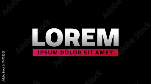 Bold Text and Pink Bar Title