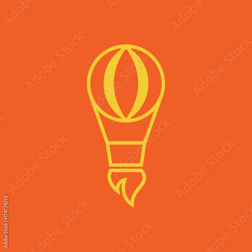abstract rocket logo design