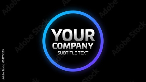 Glowing Circle Frame Title