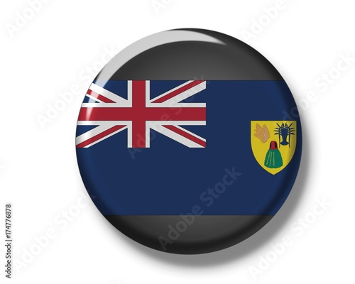 Free Download Button, flag of Turks and Caicos Islands - GFXLoad
