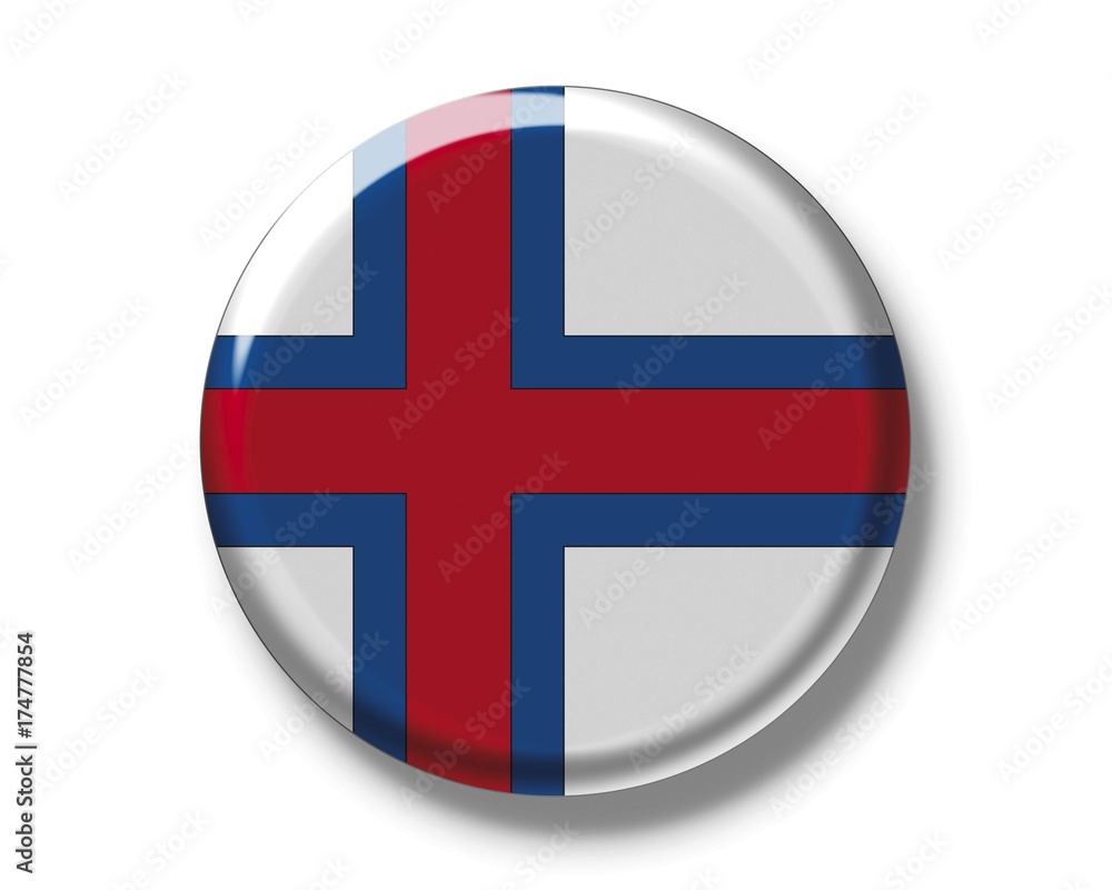 Button, flag of the Faeroe Islands Button, flag of the Faeroe Islands