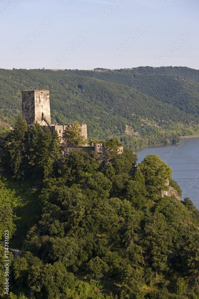 Burg Gutenfels Castle in Kaub am Rhein, Rhineland-Palatinate, Germany, Europe