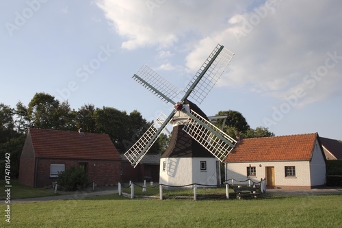 Wind mill, Tannenhausen, Aurich, East Frisia, Lowre Saxony, Germany, Europe