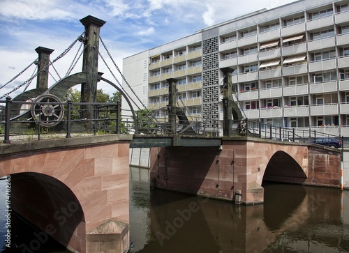 Jungfernbruecke bascule bridge in Mitte district, Berlin, Germany, Europe photo