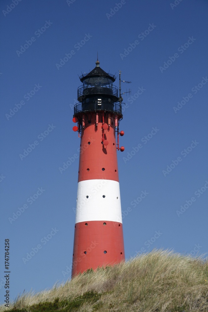 Lighthouse, Hoernum, Sylt island, North Frisia or Northern Friesland, Schleswig-Holstein, Germany, Europe