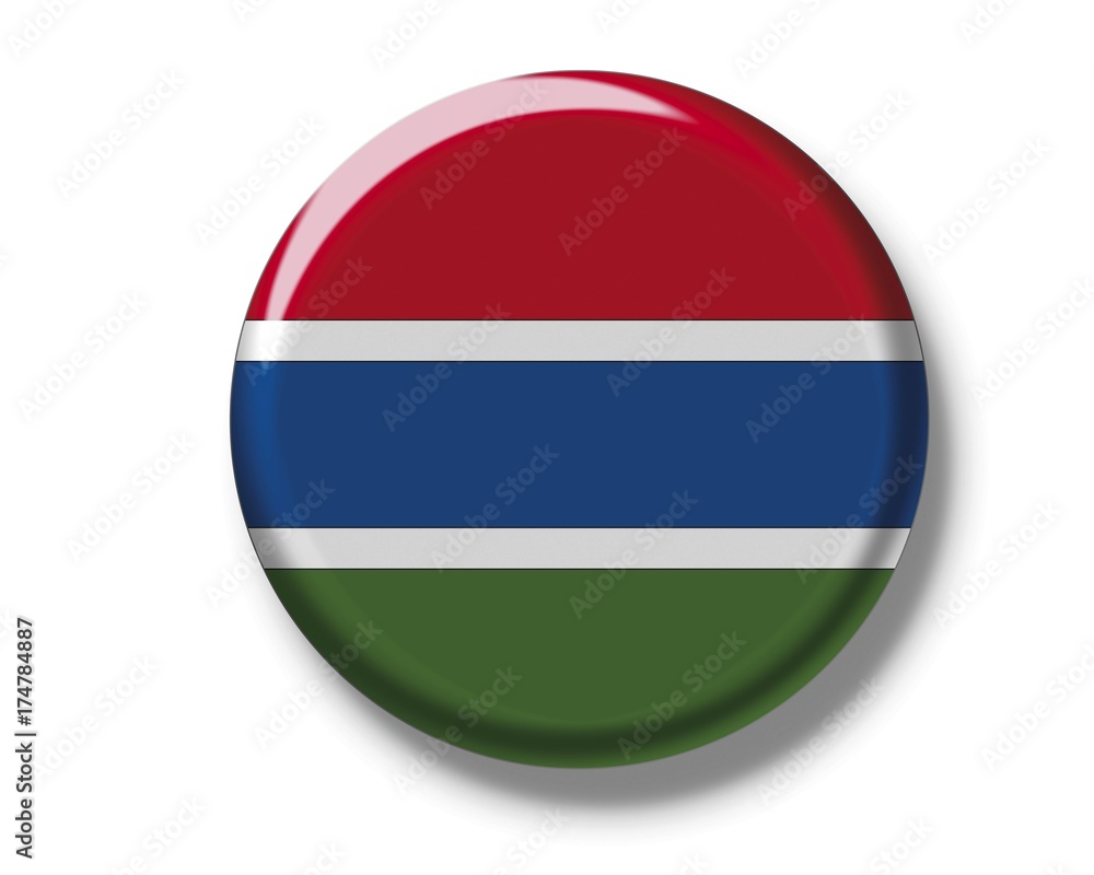 Button, flag of Gambia Button, flag of Gambia
