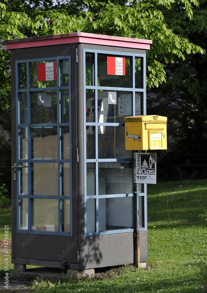 Phone booth, letter box, Austria, Europa, Europe
