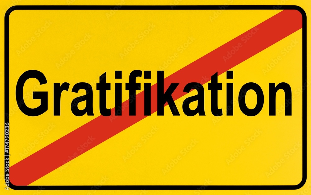 Sign, end of village, symbolic picture for end of gratifications Sign, end of village, symbolic picture for end of gratifications