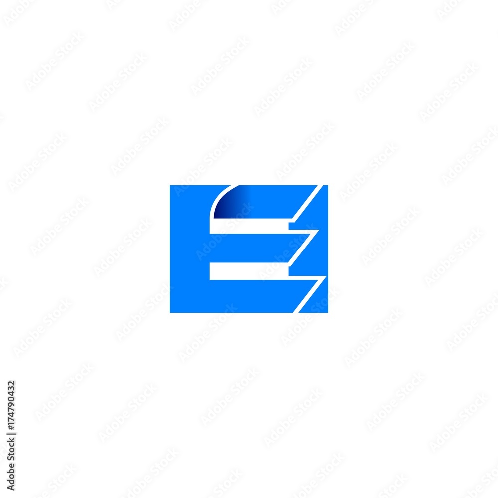 ei logo initial logo vector modern blue fold style ei logo initial logo vector modern blue fold style