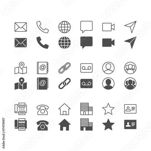 Contact icons, included normal and enable state.