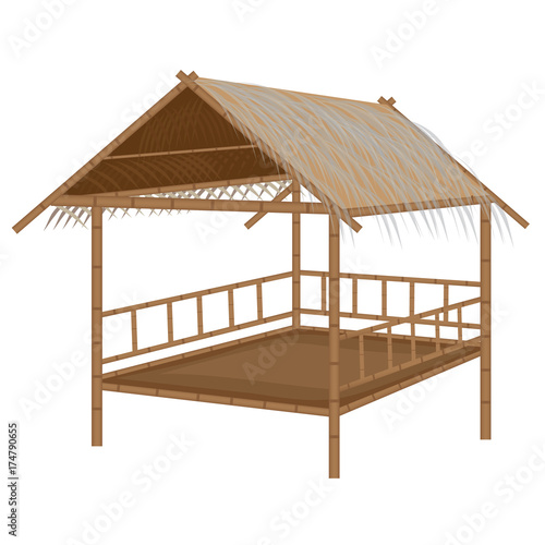 roof straw hut vector design © phoopanotpics