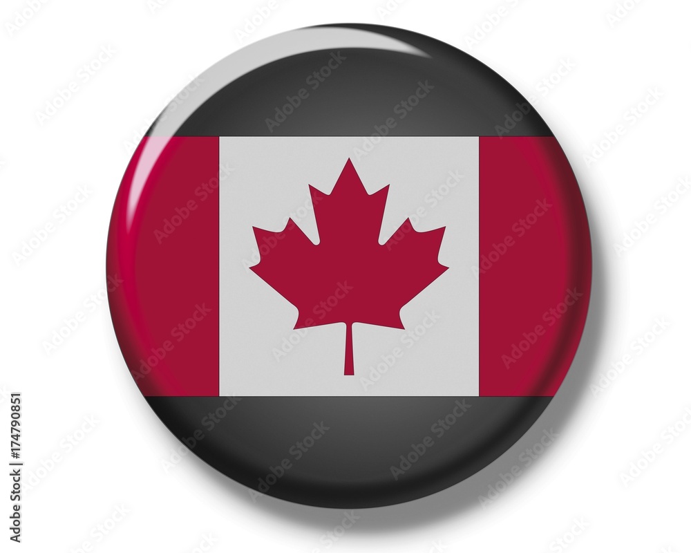 Button, flag of Canada Button, flag of Canada