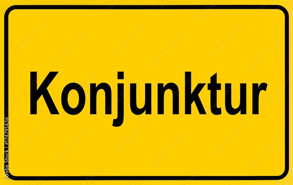 Sign city limits, symbolic image for the beginning of an economic boom Sign city limits, symbolic image for the beginning of an economic boom