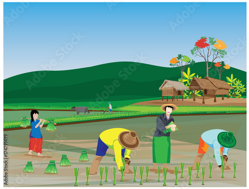 lifestyle of farmer vector design