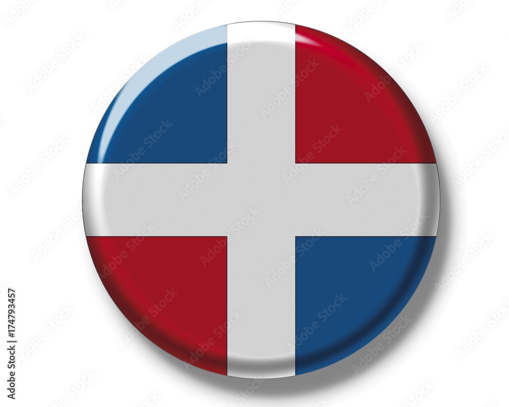 Button, flag of the Dominican Republic Button, flag of the Dominican Republic