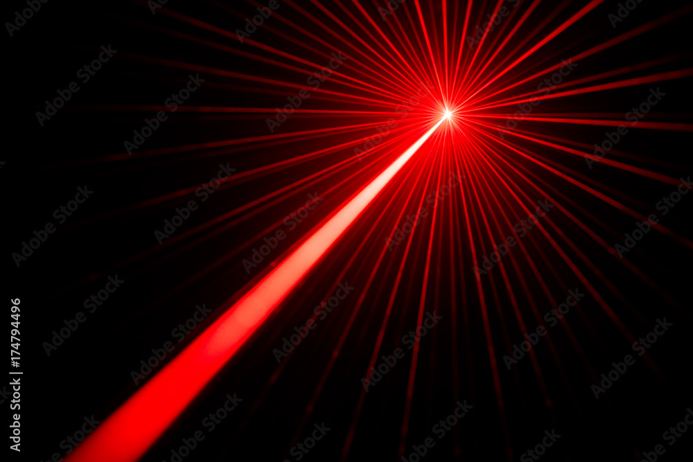 Laser beam light effect - obrazy, fototapety, plakaty 