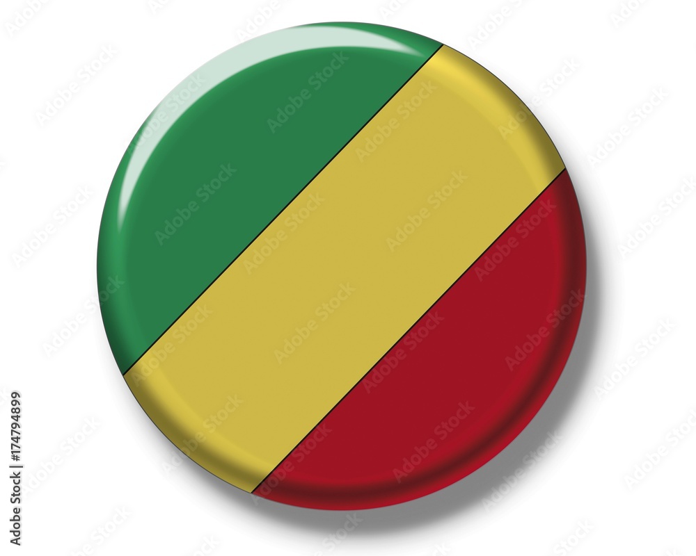 Button, flag of Congo Button, flag of Congo