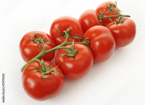 Fresh vine tomatoes (Solanum)