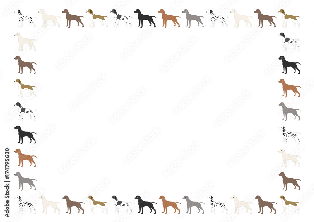 犬 背景イラスト フレーム Stock ベクター Adobe Stock
